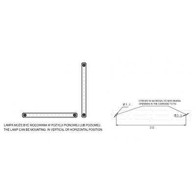 LED Hintere Umrissleuchte 12LED SLIM 12V-24V 2331 BLACK