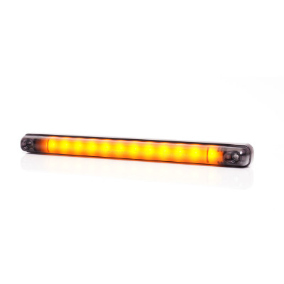 Side position LED lamp 12LED SLIM 12V-24V 2333 BLACK