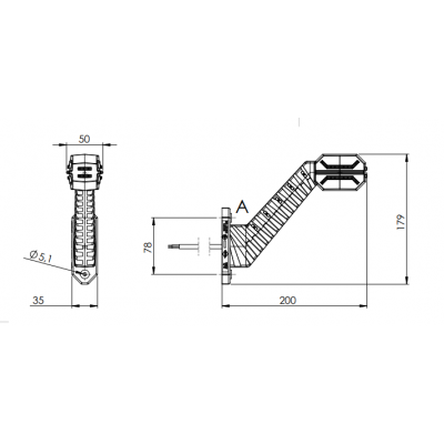 3-function LED marker lamp RIGHT (LD2995) DRAGON