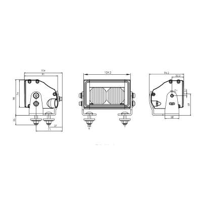 LED driving and front position lamp 12V-24V (1591 DARK)