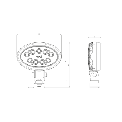 LED Arbeitsscheinwerfer 2000Lm 36LED E20 (1463)