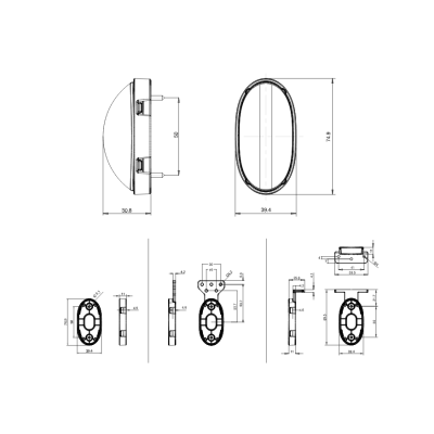 Front-/Heck-/Seitenmarkierungsleuchte Version II (Stütze)