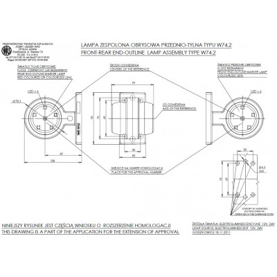 LED front-rear end-outline lamp short (544bc/ii)