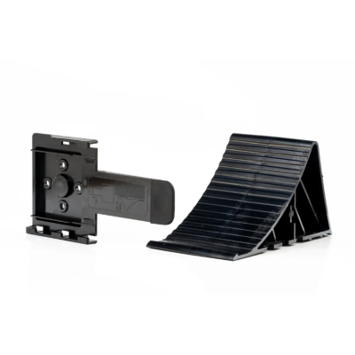 Wheel chock plastic black with handle L-225MM