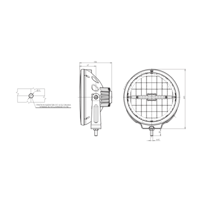 Lampa LED drogowa pozycyjna przednia 12V/24V (870ECO)