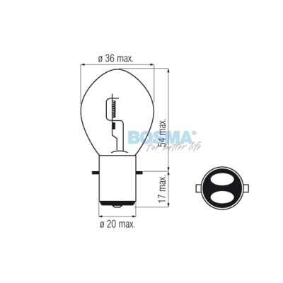 Żarówka 24V 45/40W BA20D (0317)