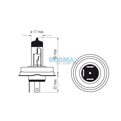 Żarówka 24V 100/90W H4 P45t (0560)