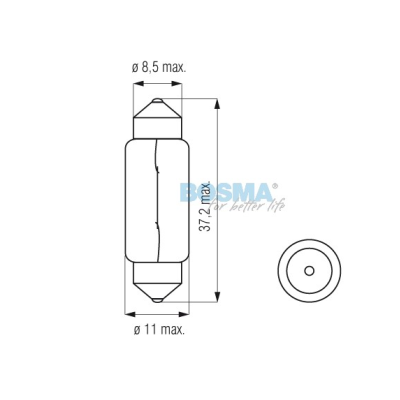 Glühbirne  24V 5W C5W SV8,5 10x36mm (0669)