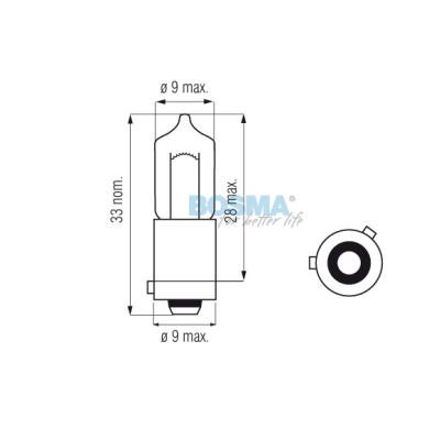 Glühbirne  24V 21W H21W BAY9s HALOGEN (5800)
