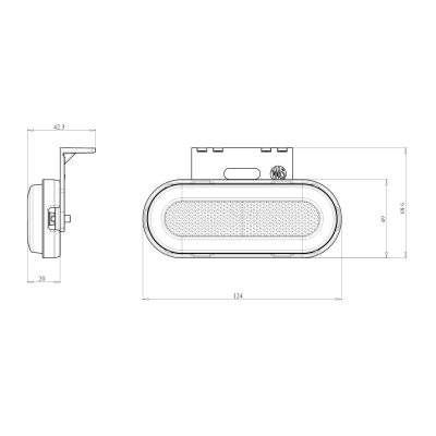 LED Seitliche Vordere Umrissleuchte Begrenzungsleuchte 12-24V W198 1401