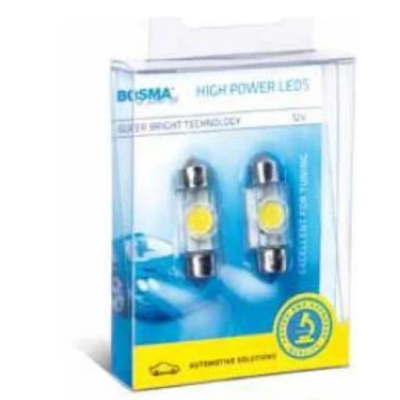 LED bulb 12V SV8.5 WHITE TUBE 2PCS HIGH POWER 8313