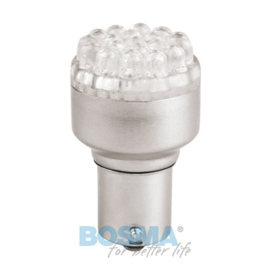 LED Birne 12V BA15s 19xLED ROT 2ST 2236