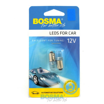 LED Birne 12V BA9s 4W 2ST BLAU 3882