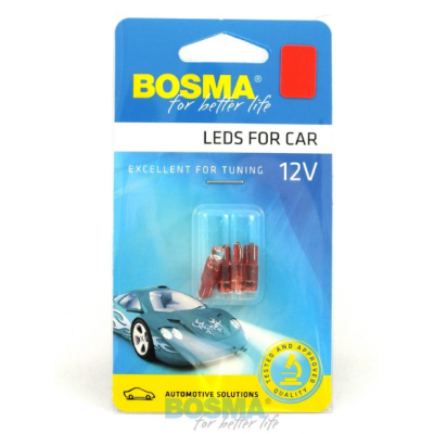 Żarówka LED 12V 1.2W T05  CZERWONA 4SZT  3943