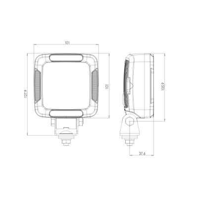 LED work lamp 12-24V 2000lm 2581 ECE
