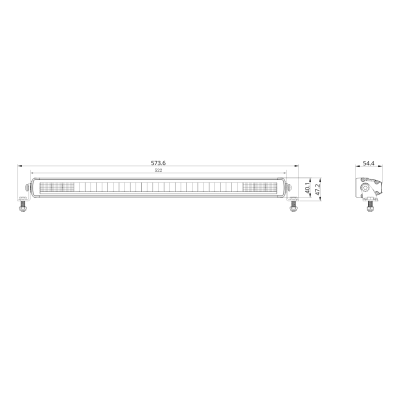 LED panel LIGHTBAR 21.5" 5700K 12/24V 52cm 8800lm ECE