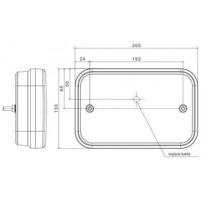Universelle LED Rückleuchte LINKS mit LED-Reflektordreieck 12V 5 Funktionen FT-270L NT LED PM