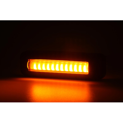Lampa LED ostrzegawcza żółta błyskowa 12V/24V (2463) ECE E20