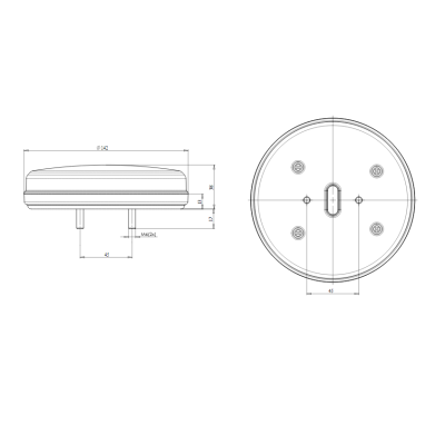 LED-Rückleuchte  Rückfahrscheinwerfer, Nebelscheinwerfer und Positionsleuchte 12-24V (1351)