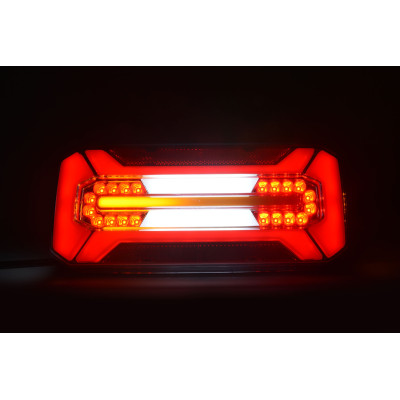 LED-Rückleuchte mit 7 Funktionen, 12–24 V, mit Fassung 1299 DD L/R WAS7
