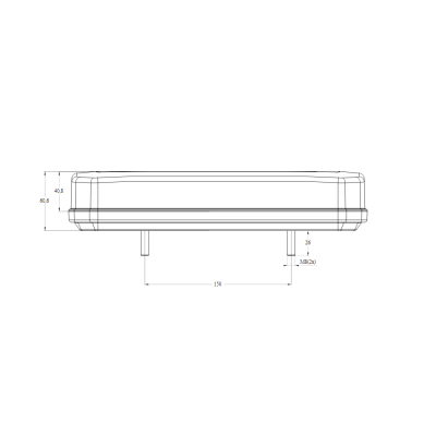 LED-Rückleuchte mit 7 Funktionen, 12–24 V, mit Fassung 1299 DD L/R WAS7