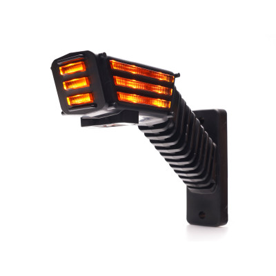 LED-Positionsleuchte LINKS mit Blinker 12–24 V 2555L SPOT, Arm 160 mm E20 ECE
