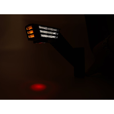 Lampa LED obrysowa przednio tylno boczna PRAWA z kierunkowskaem 12-24V 2553P SPOT 199mm E20 ECE