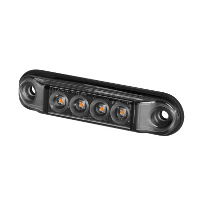 Lampa LED obrysowa boczna żółta SLIM 12V-24V LD2328 GRAPHITE E20