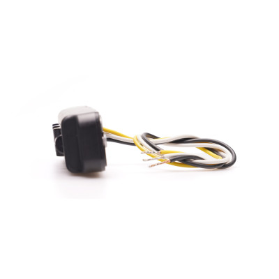 Yellow LED warning flashing light 12V/24V (2466 BLACK SET3) ECE E20